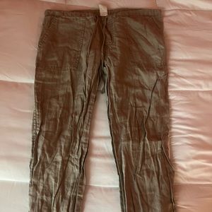 Low rise linen pants